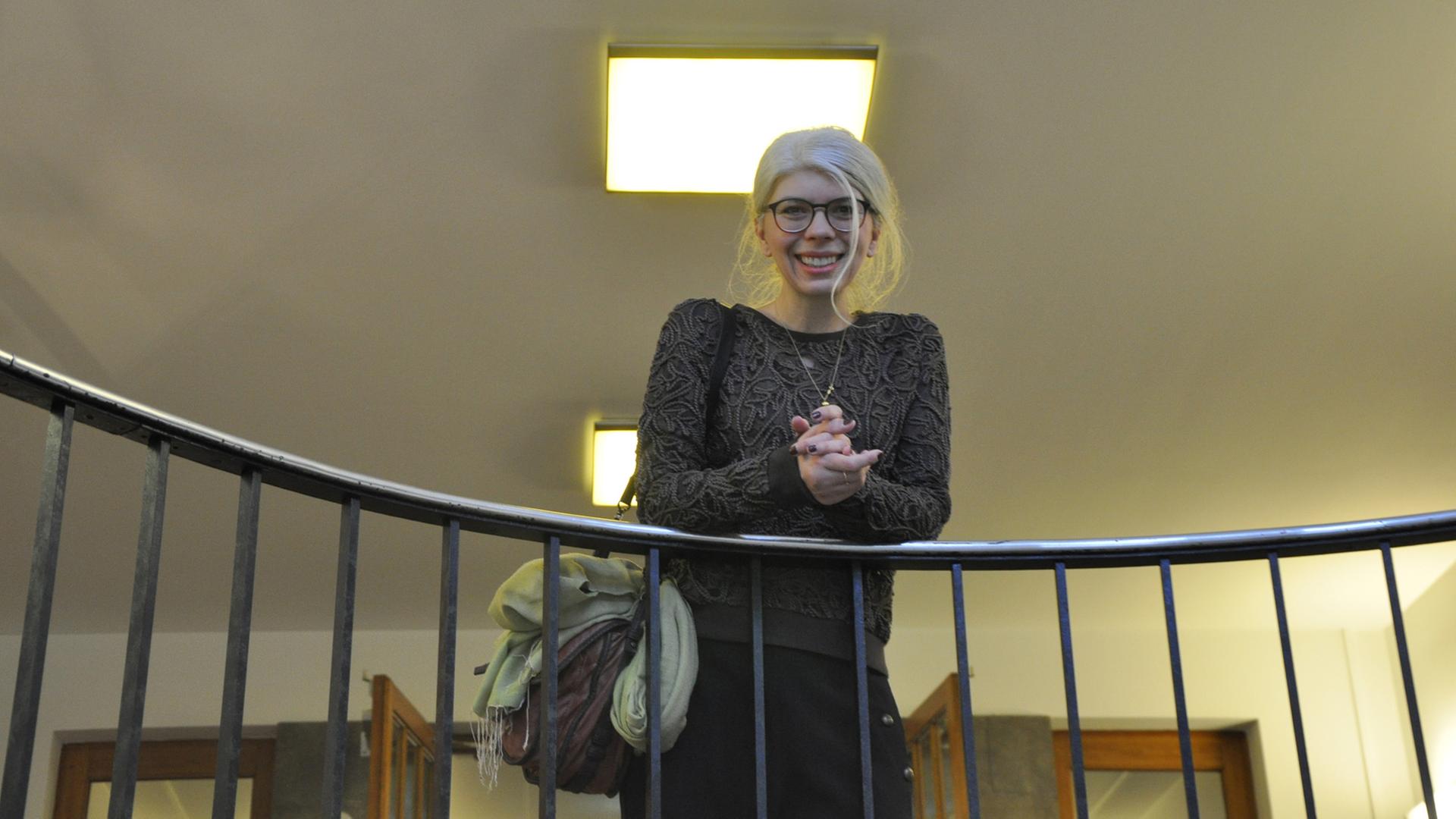 Die Autorin Maria Bodrozic im Funkhaus von Deutschlandradio Kultur Die Autorin Maria Bodrozic im Funkhaus von Deutschlandradio Kultur