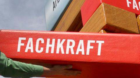 Baustein mit der Aufschrift "Fachkraft" Baustein mit der Aufschrift "Fachkraft"