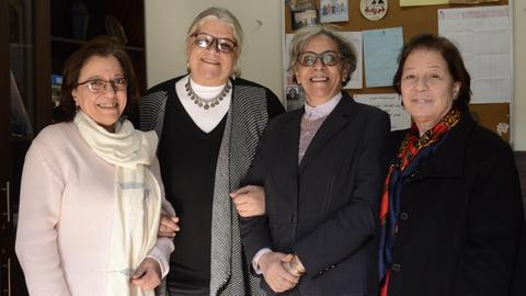 Die Gründerinnen des Nadeem-Zentrums für Folteropfer, Mona Hamed (l-r), Aida Seif el Dawla, Magda Adly und Susan Fayyad
