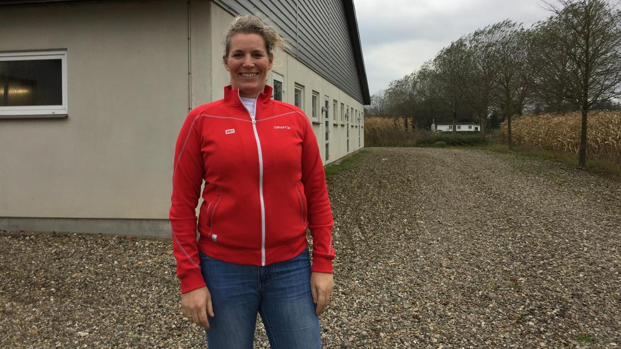 Die Schweinezüchterin Charlotte Christensen. Die Schweinezüchterin Charlotte Christensen.