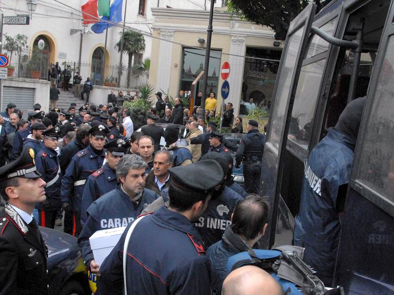 Großoperation der italienischen Polizei gegen die Cosa Nostra in Palermo / Sizilien; Aufnahme vom Dezember 2008