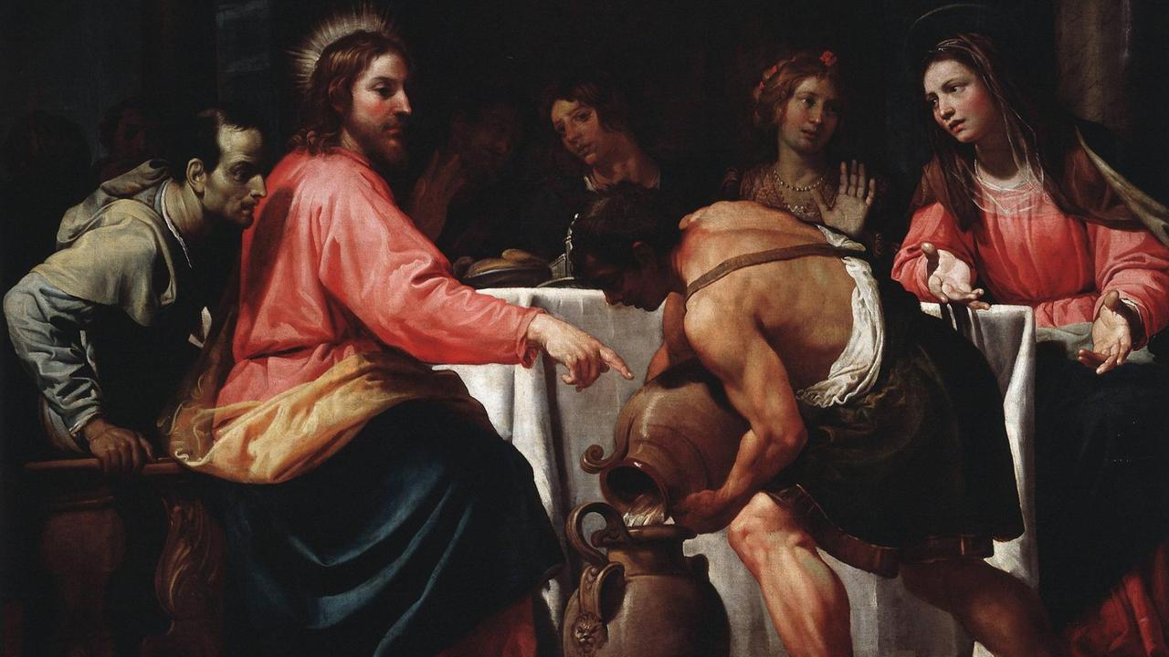 Les noces de Cana (The wedding at Cana) Peinture de Bernardo Strozzi (1581-1644) 17eme siecle Collection privee Les noces de Cana (The wedding at Cana) Peinture de Bernardo Strozzi (1581-1644) 17eme siecle Collection privee