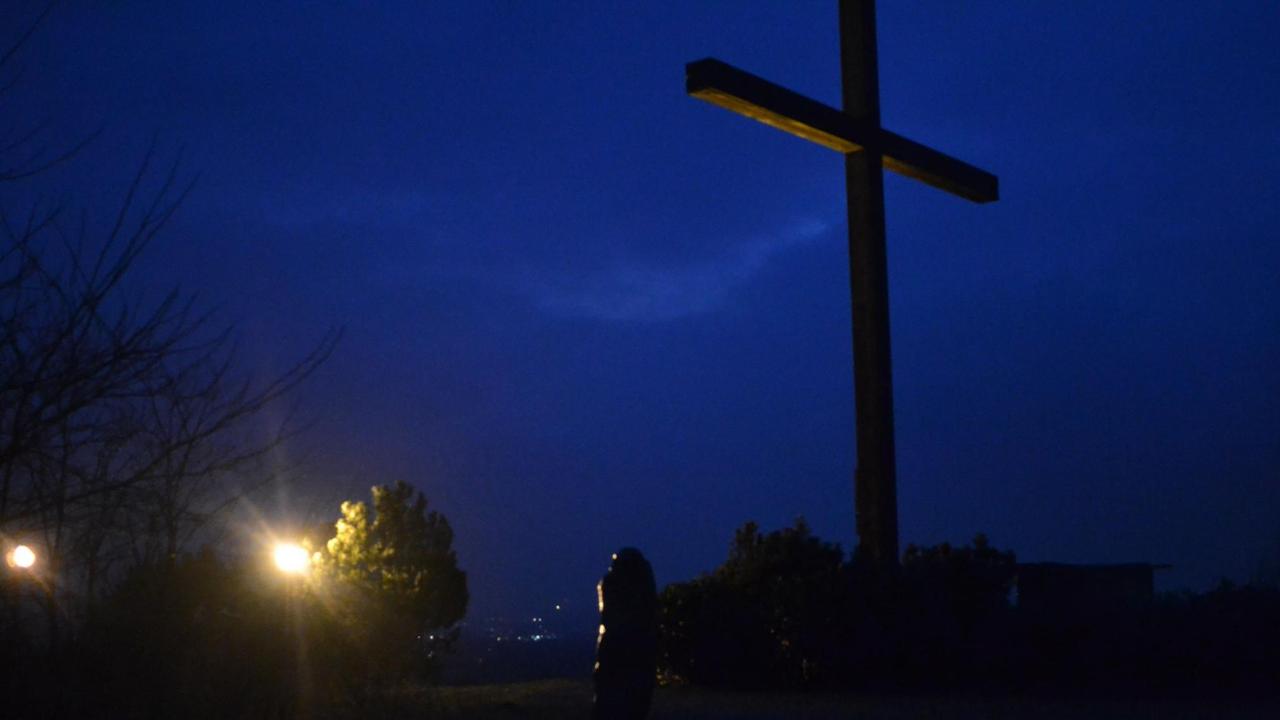 Gipfelkreuz auf Halde Haniel Gipfelkreuz auf Halde Haniel