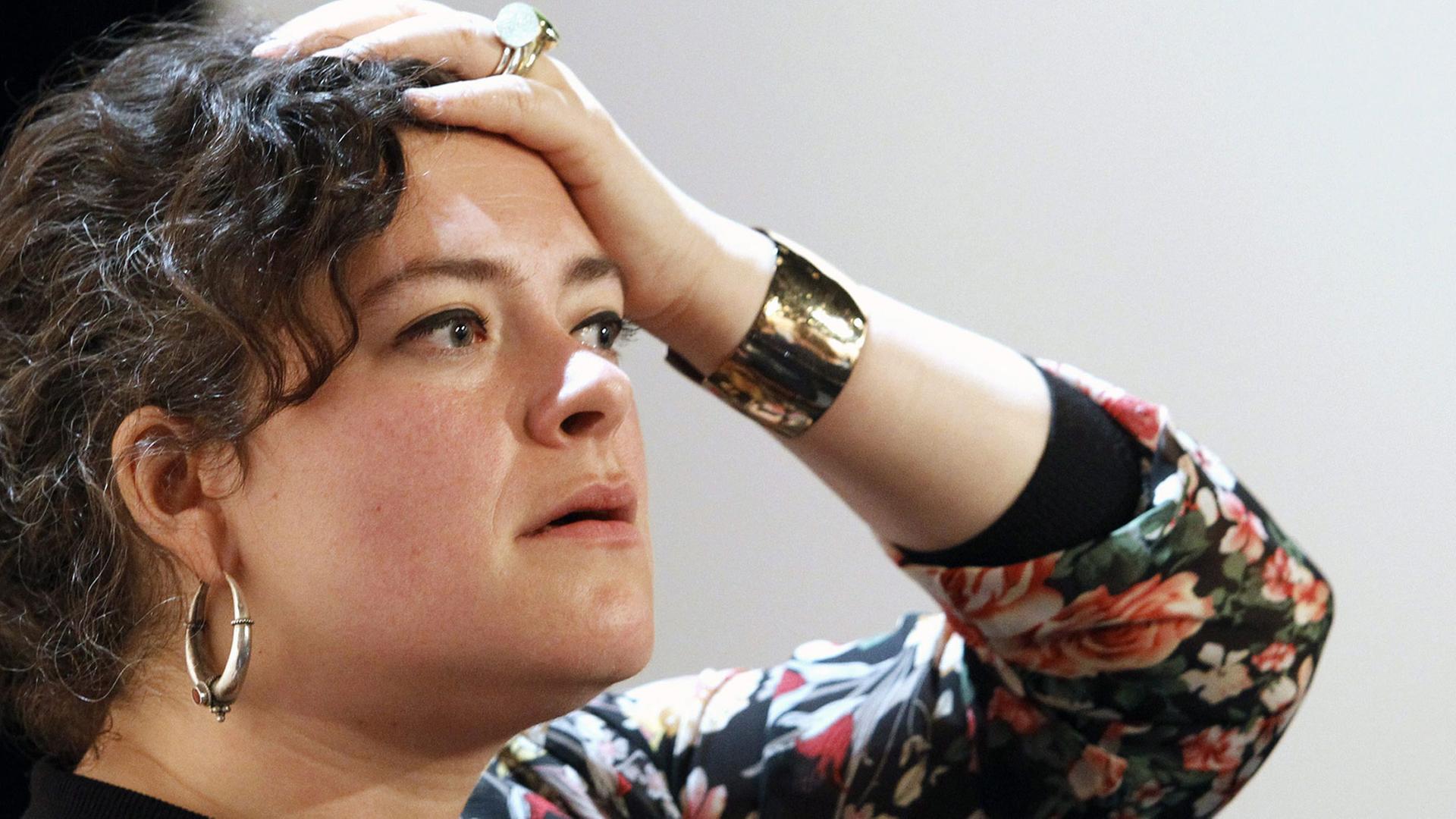 Nora Gomringer während der Siegerverkündung beim Ingeborg-Bachmann-Preis am 05.07.2015 in Klagenfurt Nora Gomringer während der Siegerverkündung beim Ingeborg-Bachmann-Preis am 05.07.2015 in Klagenfurt