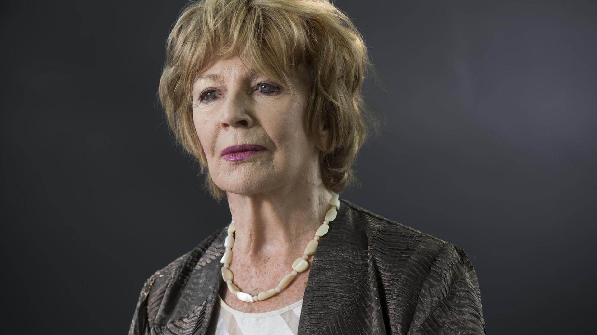 Porträt der irischen Autorin Edna O'Brien, Edinburgh. Porträt der irischen Autorin Edna O'Brien, Edinburgh.