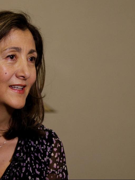 Die ehemalige Präsidentschaftskandidatin der kolumbianischen Grünen, Ingrid Betancourt, bei einem Interview in Bogota, Kolumbien.