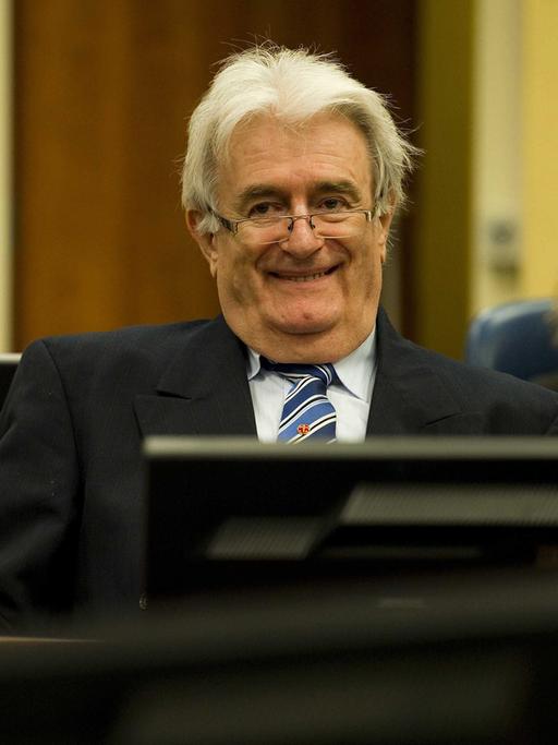 Der ehemalige Serbenführer Radovan Karadzic vor dem UN-Kriegsverbrecher-Tribunal in Den Haag.