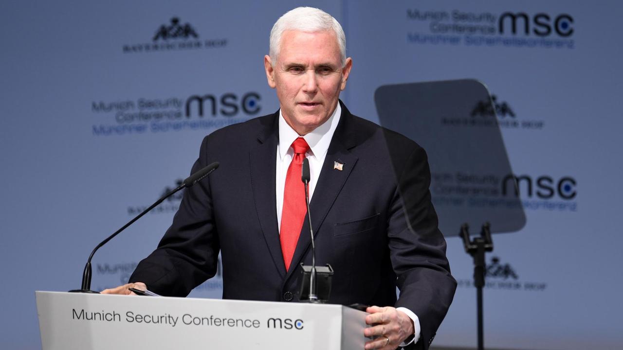 US-Vizepräsident Mike Pence bei der Münchner Sicherheitskonferenz
