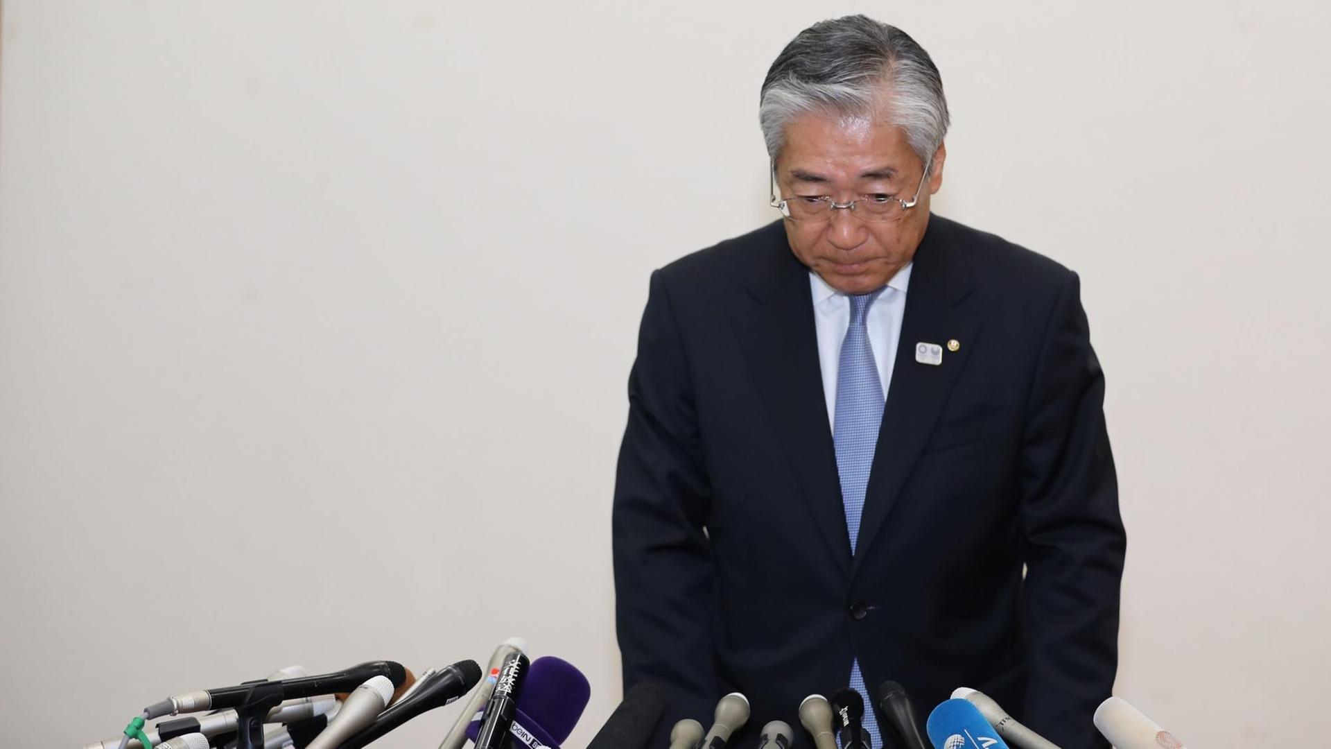Der Präsident des japanischen Olympischen Komitees, Tsunekazu Takeda Der Präsident des japanischen Olympischen Komitees, Tsunekazu Takeda