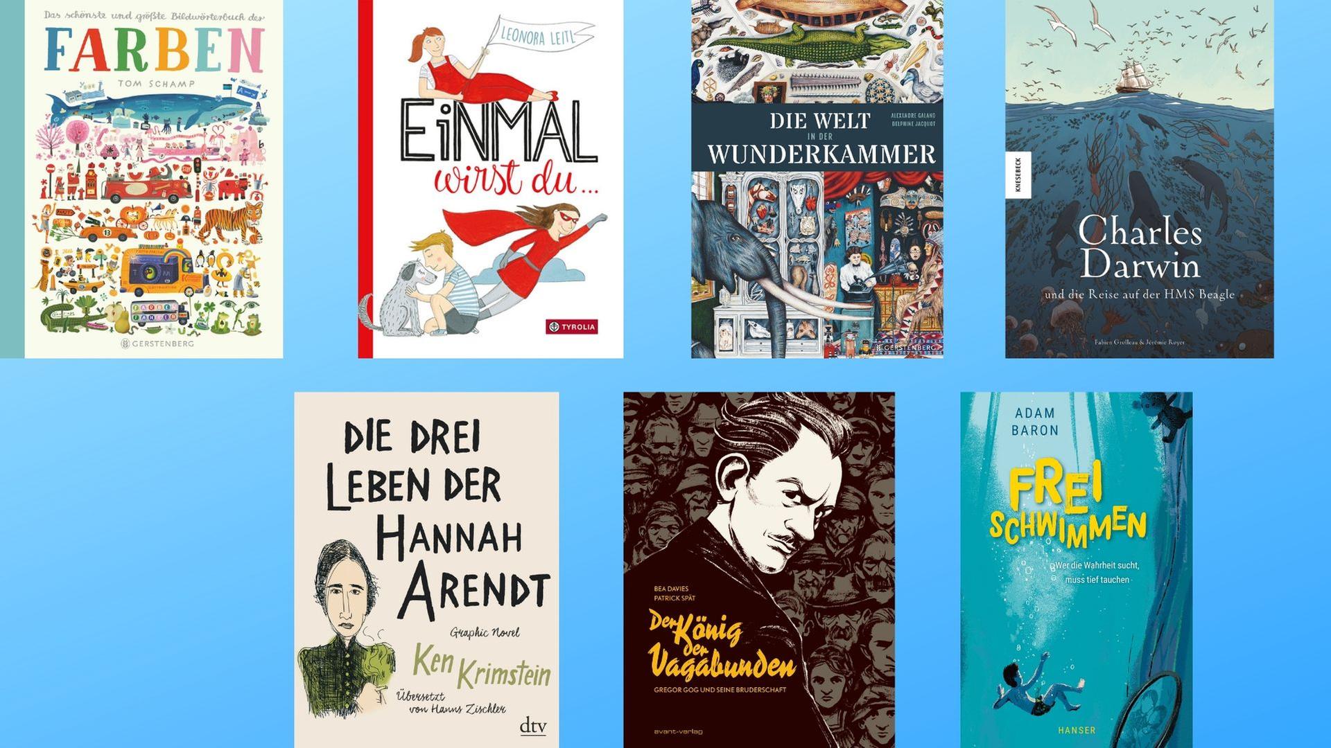 Buchcover der Verlage Gerstenberg, Tyrolia, Knesebeck, dtv, Avant und Hanser Buchcover der Verlage Gerstenberg, Tyrolia, Knesebeck, dtv, Avant und Hanser