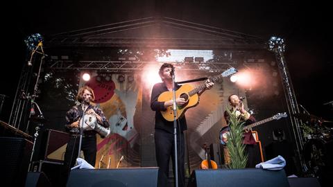 Faber mit seiner Band beim Rudolstadt-Festival 2018