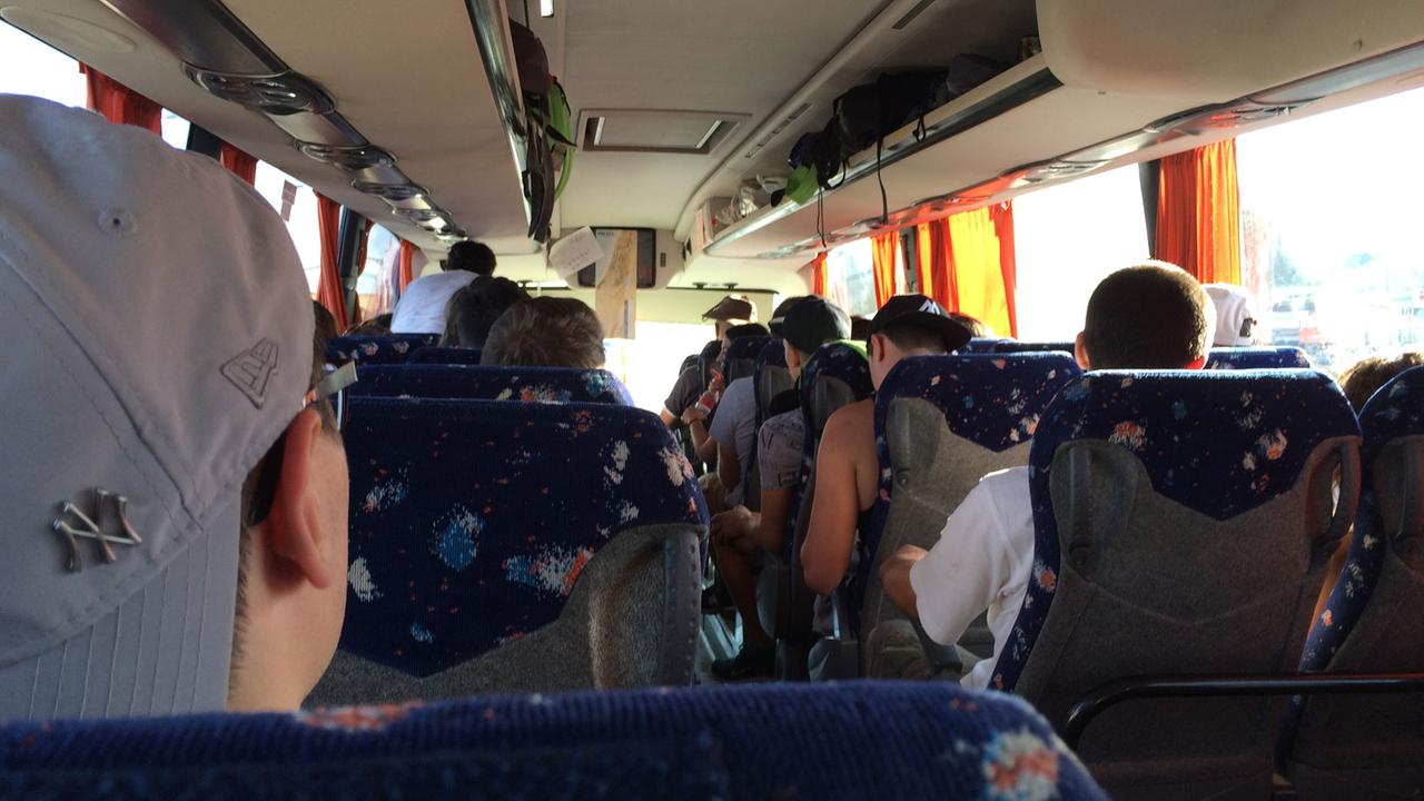 Reisegruppe in einem Bus Reisegruppe in einem Bus