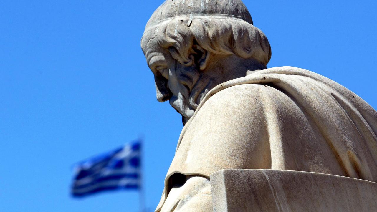 Statue des Platon in Athen Statue des Platon in Athen