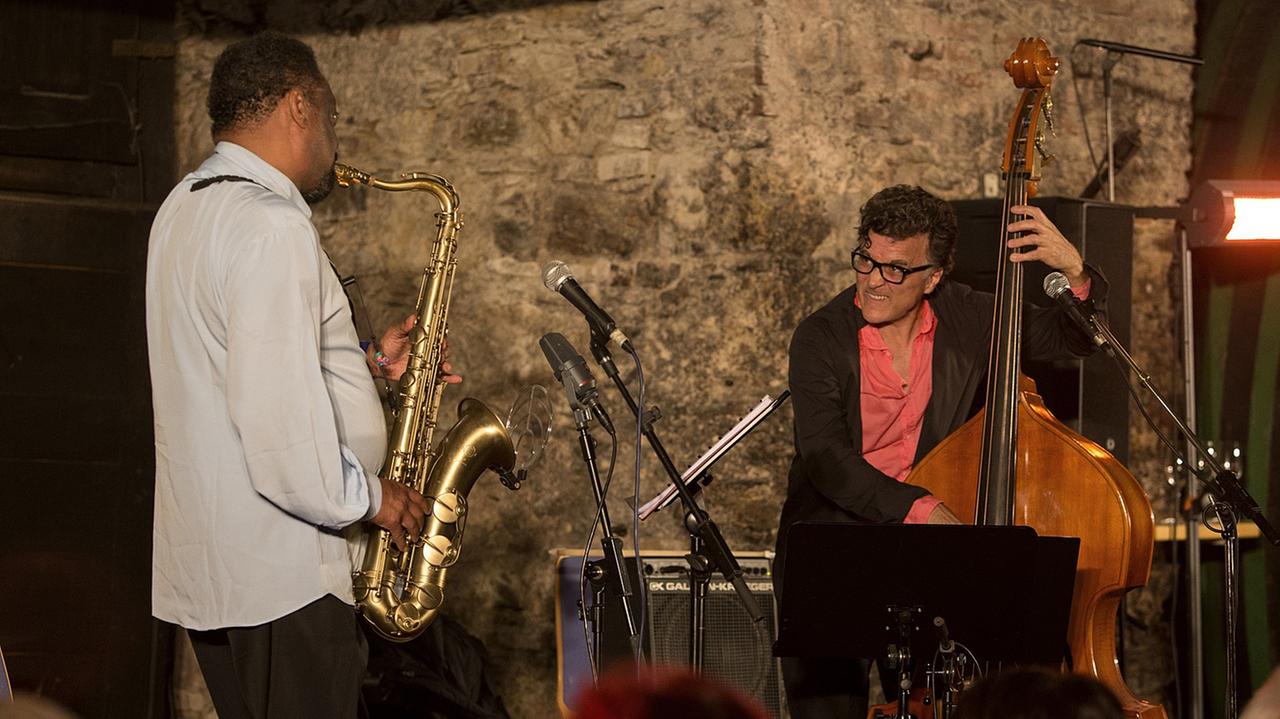 Chico Freeman und Heiri Känzig beim Jazzfestival Leibnitz.