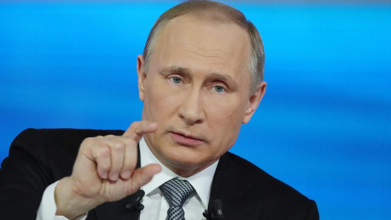 Russlands Präsident Wladimir Putin in der Fragestunde Russlands Präsident Wladimir Putin in der Fragestunde
