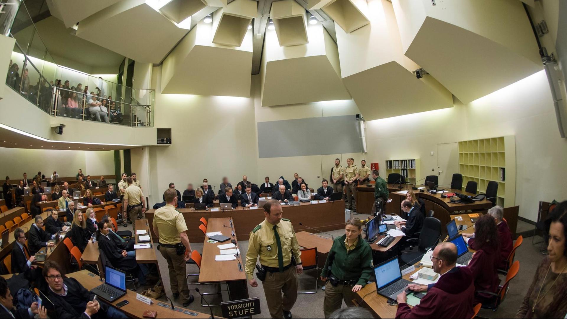 NSU-Prozess am 24.01.2017 im Gerichtssaal im Oberlandesgericht in München. NSU-Prozess am 24.01.2017 im Gerichtssaal im Oberlandesgericht in München.
