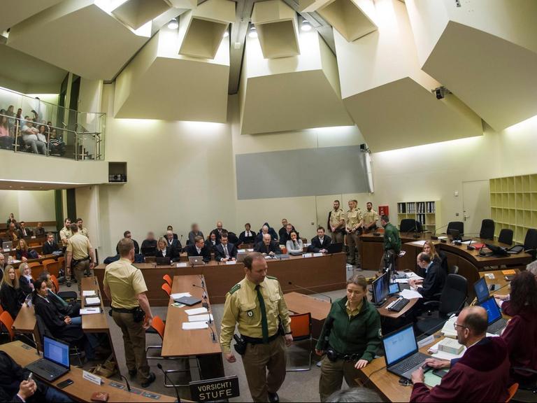 NSU-Prozess am 24.01.2017 im Gerichtssaal im Oberlandesgericht in München.