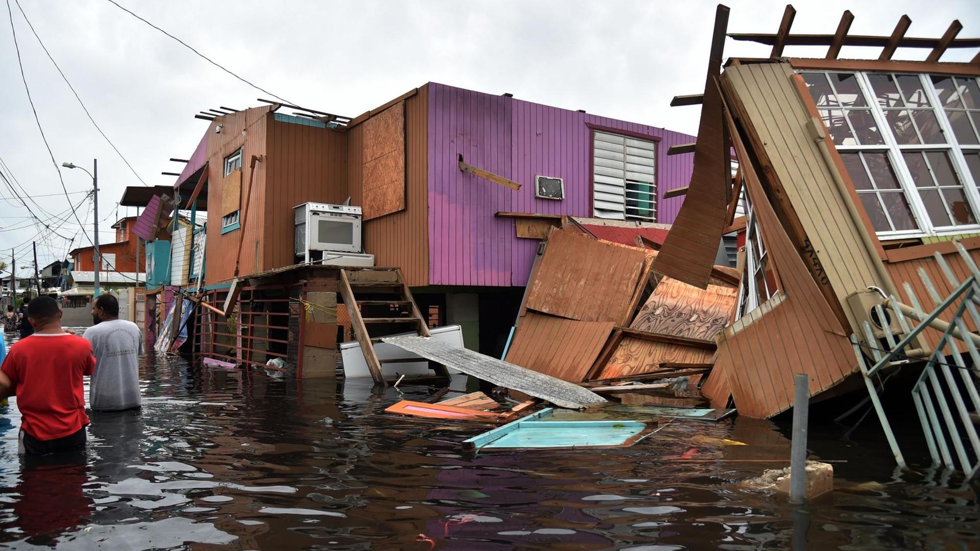 Der Hurrikan "Maria" hat in Puerto Rico schwere Schäden angerichtet (21.9.2017). Der Hurrikan "Maria" hat in Puerto Rico schwere Schäden angerichtet (21.9.2017).