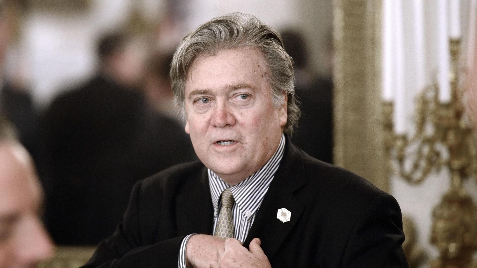 Das Bild zeigt Steve Bannon, den Chefstrategen von US-Präsident Trump. Das Bild zeigt Steve Bannon, den Chefstrategen von US-Präsident Trump.