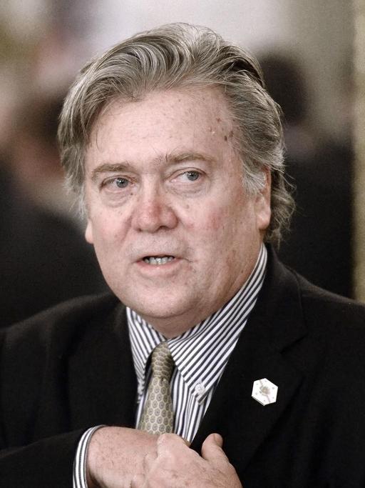 Das Bild zeigt Steve Bannon, den Chefstrategen von US-Präsident Trump.