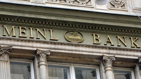 Logo der Meinl Bank in Wien, Österreich.