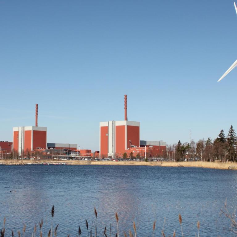 Das Atomkraftwerk Olkiluoto auf der Insel Eurajoki im Westen von Finnland