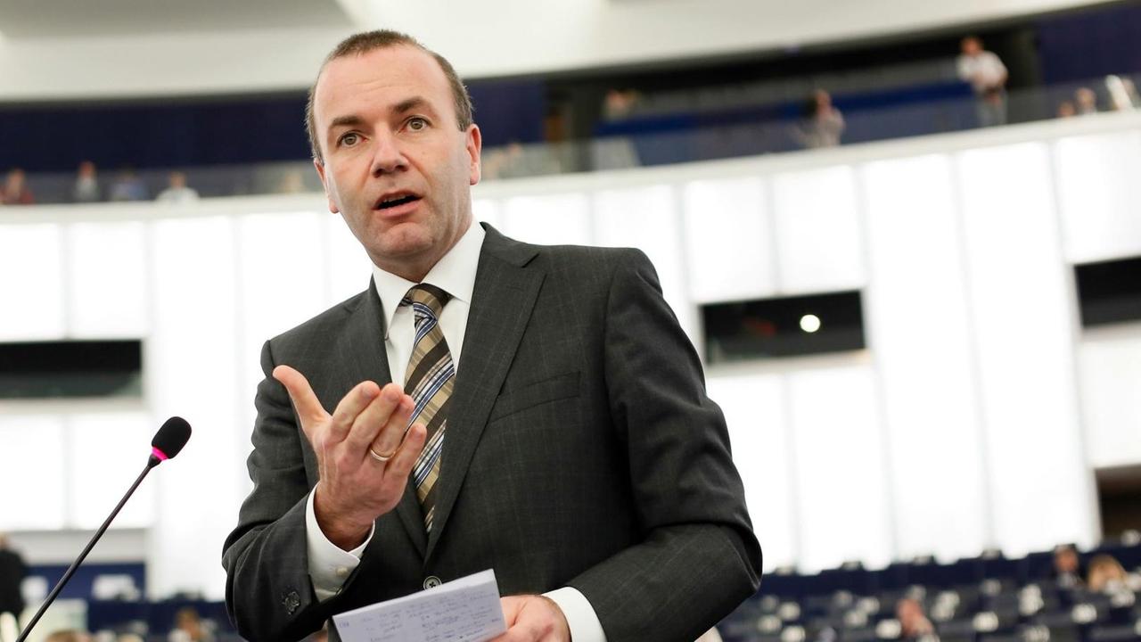 Der Fraktionsvorsitzende der Fraktion der Europäischen Volkspartei (EVP), Manfred Weber (CSU) Der Fraktionsvorsitzende der Fraktion der Europäischen Volkspartei (EVP), Manfred Weber (CSU)