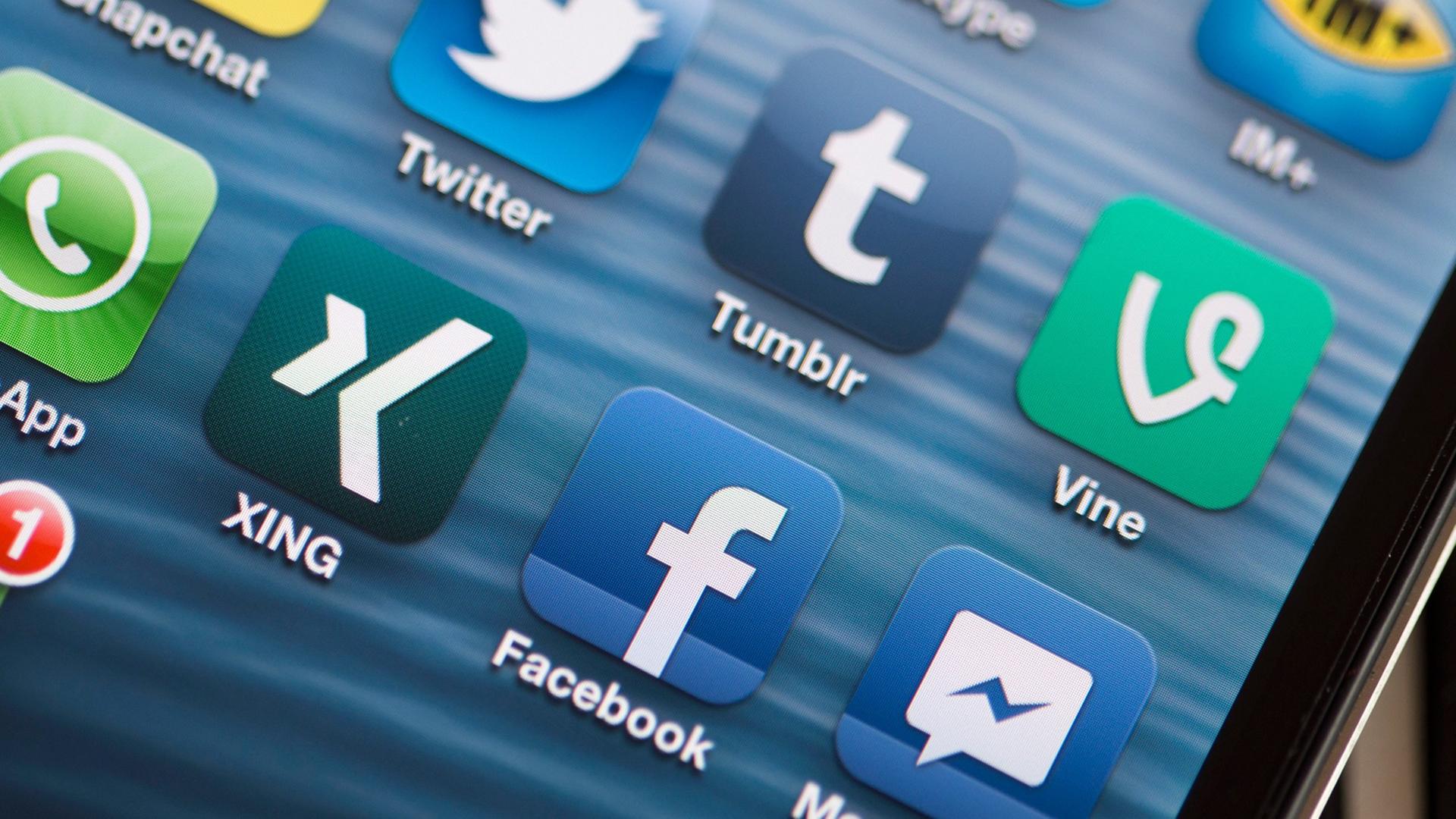 Ein Smartphone-Bildschirm mit Apps Ein Smartphone-Bildschirm mit Apps