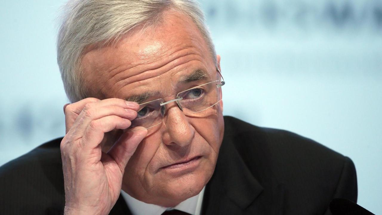 Der frühere VW-Vorstandschef Martin Winterkorn während einer Pressekonferenz am 13. März 2014. Der frühere VW-Vorstandschef Martin Winterkorn während einer Pressekonferenz am 13. März 2014.