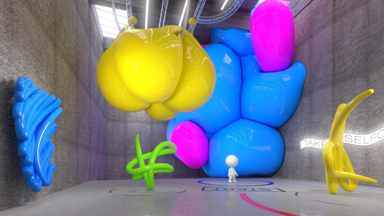 Mit einer Figur bewegt sich der Galeriebesucher wie in einem Jump ’n’ Run-Spiel. Mit einer Figur bewegt sich der Galeriebesucher wie in einem Jump ’n’ Run-Spiel.