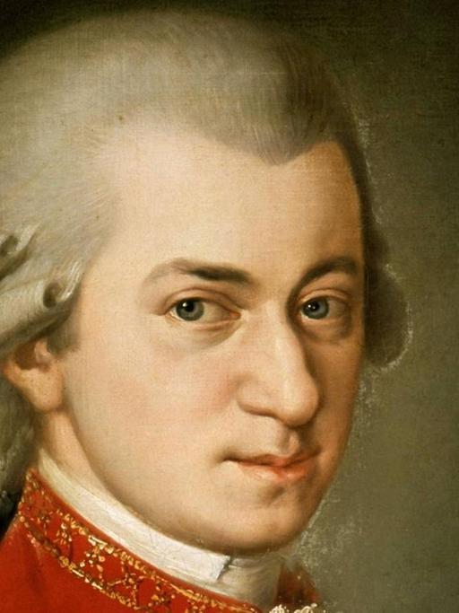 Wolfgang Amadeus Mozart auf einem posthumen Gemälde von Barbara Krafft, 1819