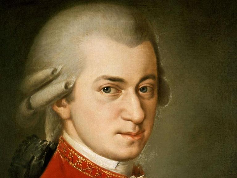 Wolfgang Amadeus Mozart auf einem posthumen Gemälde von Barbara Krafft, 1819