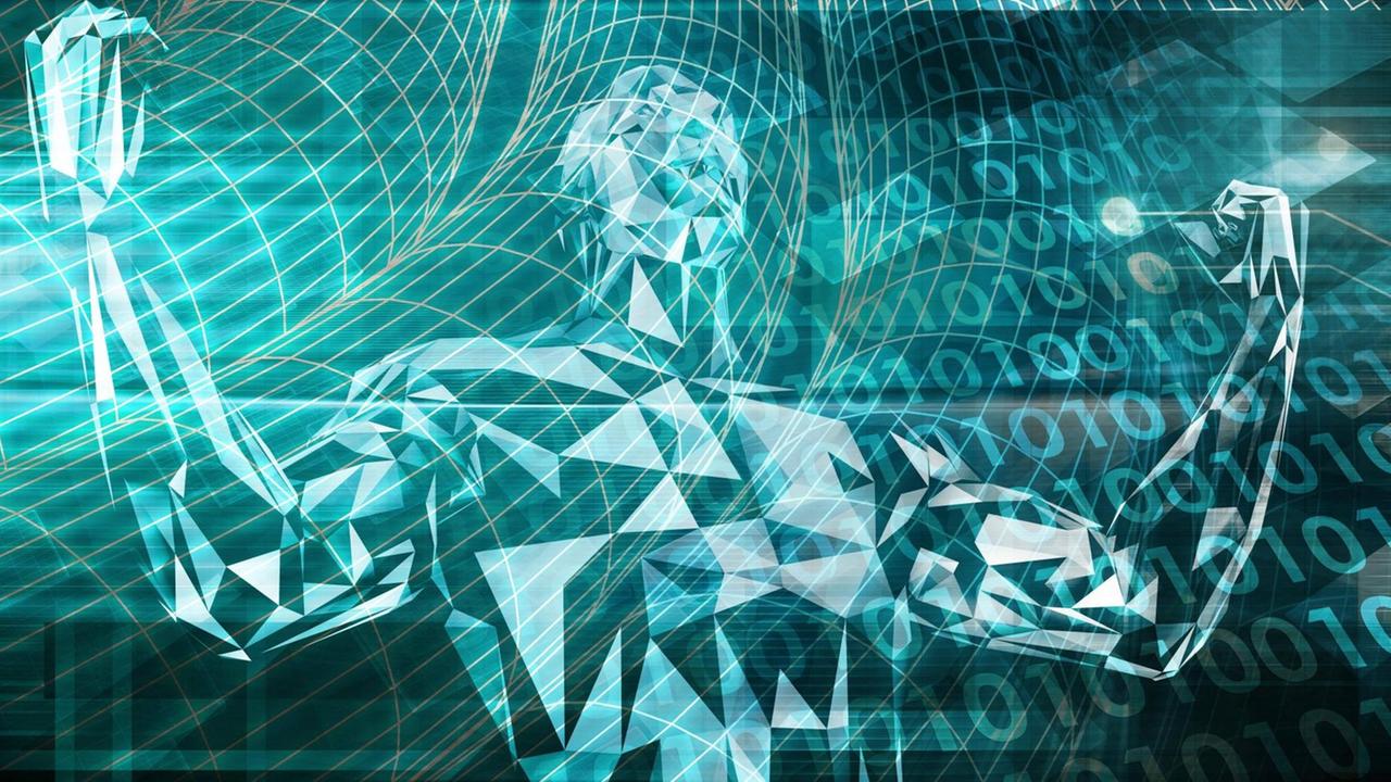 Computergrafik von einem Körper voller Implantate. Computergrafik von einem Körper voller Implantate.