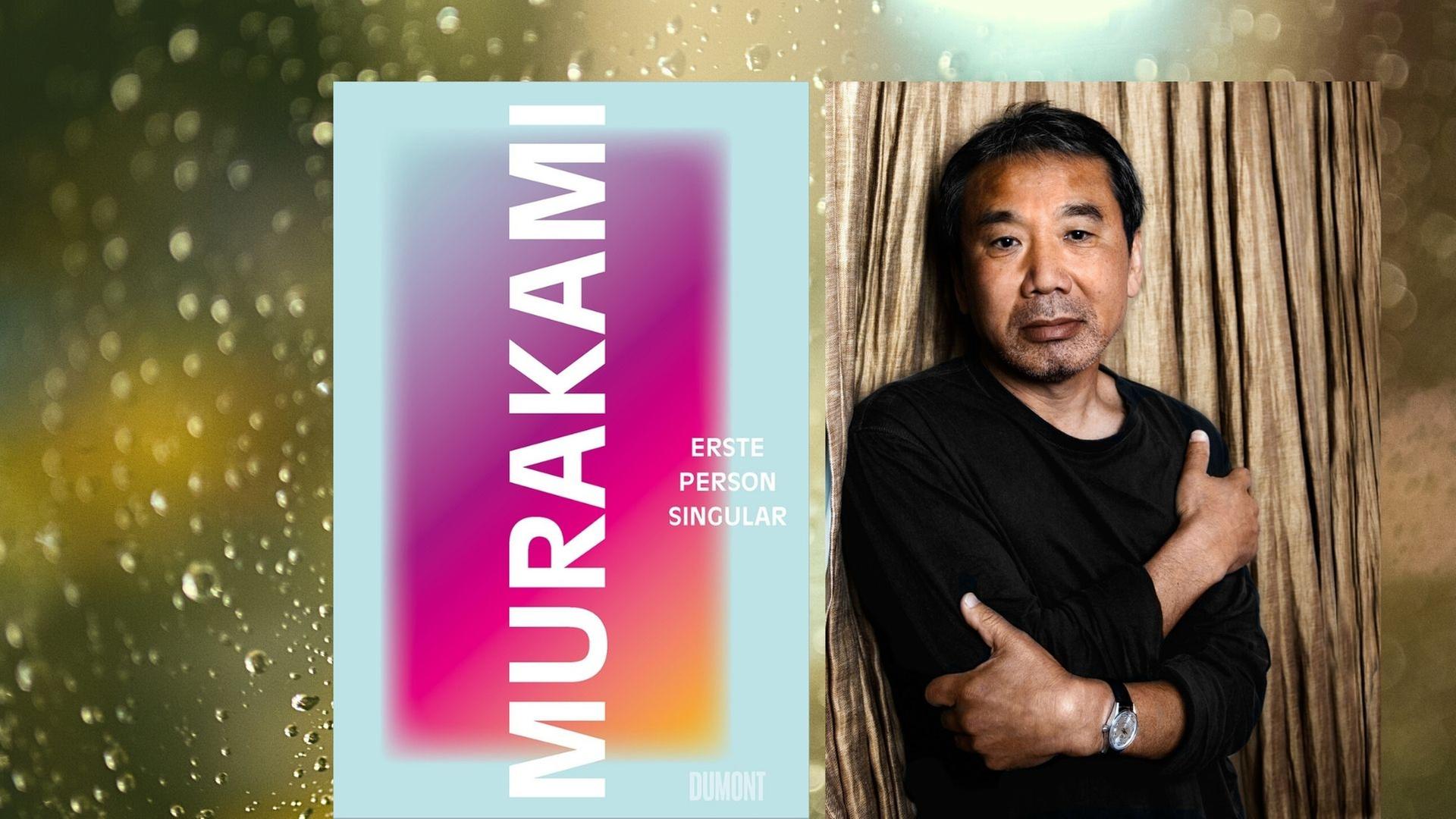 Collage: Vordergrund Buchcover "Erste Person Singular" und Autor Haruki Murakami // Hintergrund: Stockimage Collage: Vordergrund Buchcover "Erste Person Singular" und Autor Haruki Murakami // Hintergrund: Stockimage