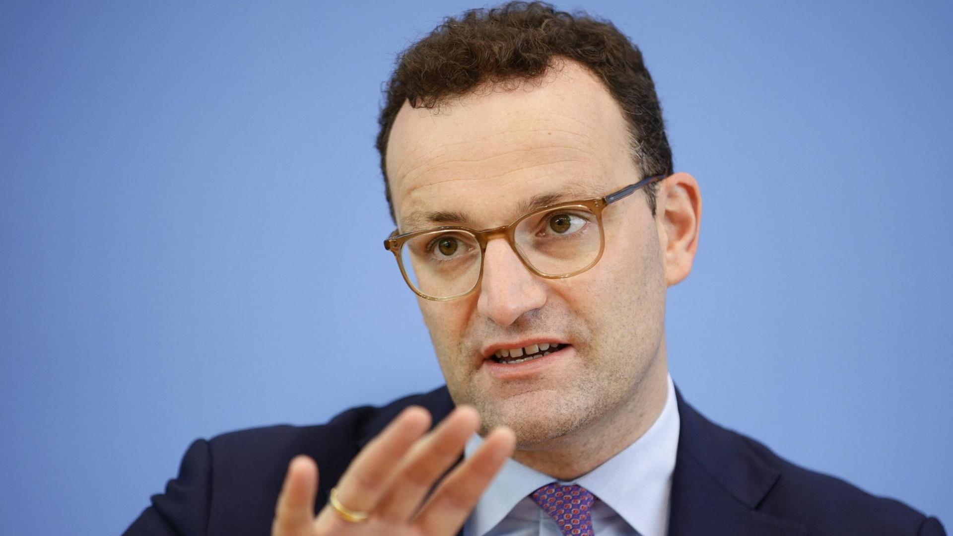 Jens Spahn, Bundesminister für Gesundheit bei der Bundespressekonferenz Jens Spahn, Bundesminister für Gesundheit bei der Bundespressekonferenz