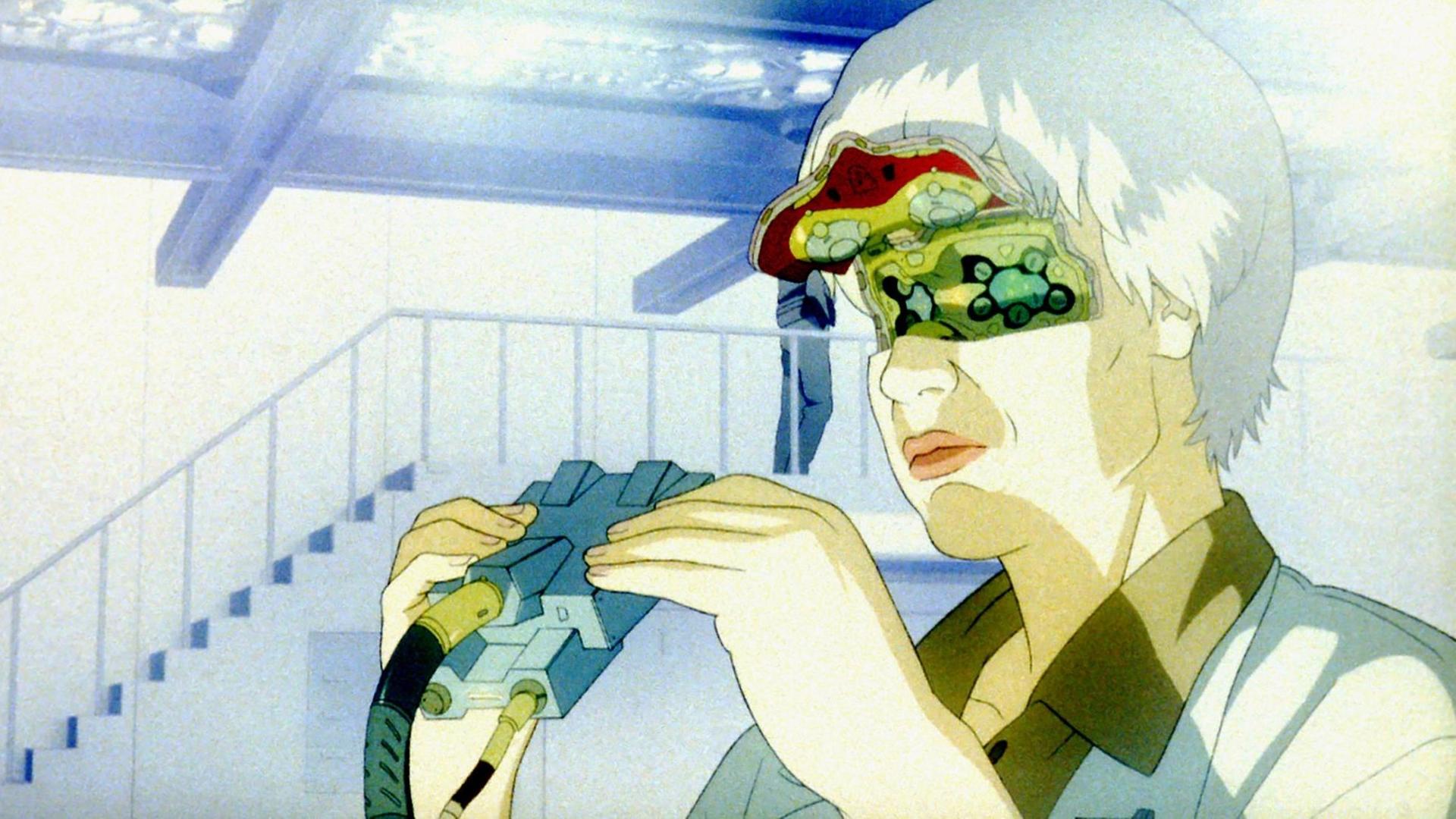 Scene aus dem Anime "Ghost in the Shell". Scene aus dem Anime "Ghost in the Shell".