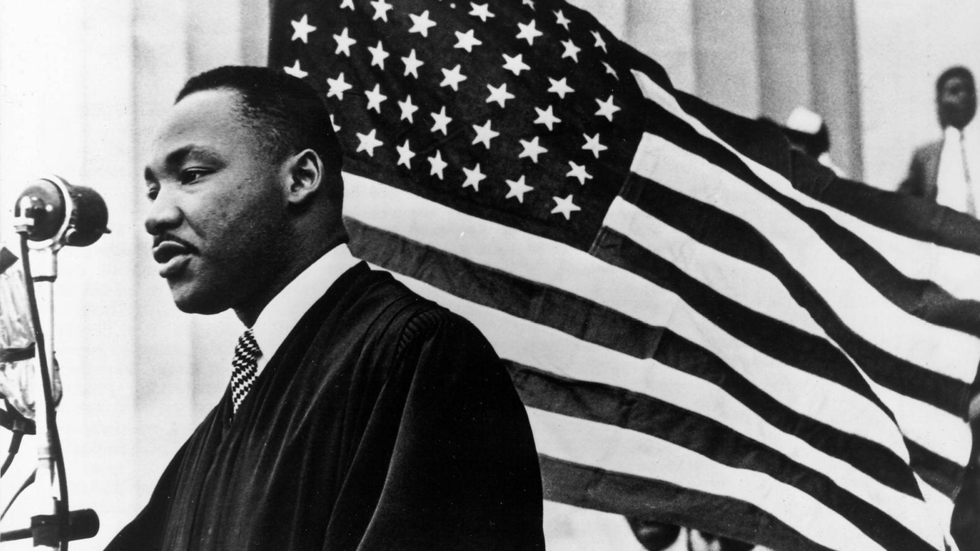 Martin Luther King jr. bei einer Rede am 01. Januar 1960 in den USA Martin Luther King jr. bei einer Rede am 01. Januar 1960 in den USA