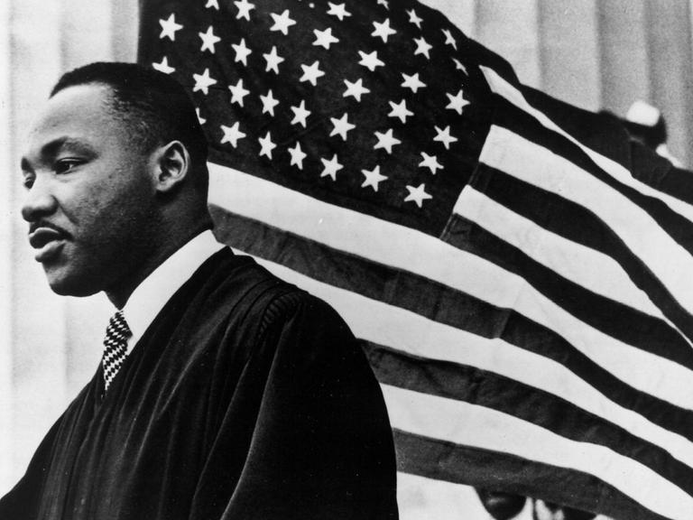 Martin Luther King jr. bei einer Rede am 01. Januar 1960 in den USA