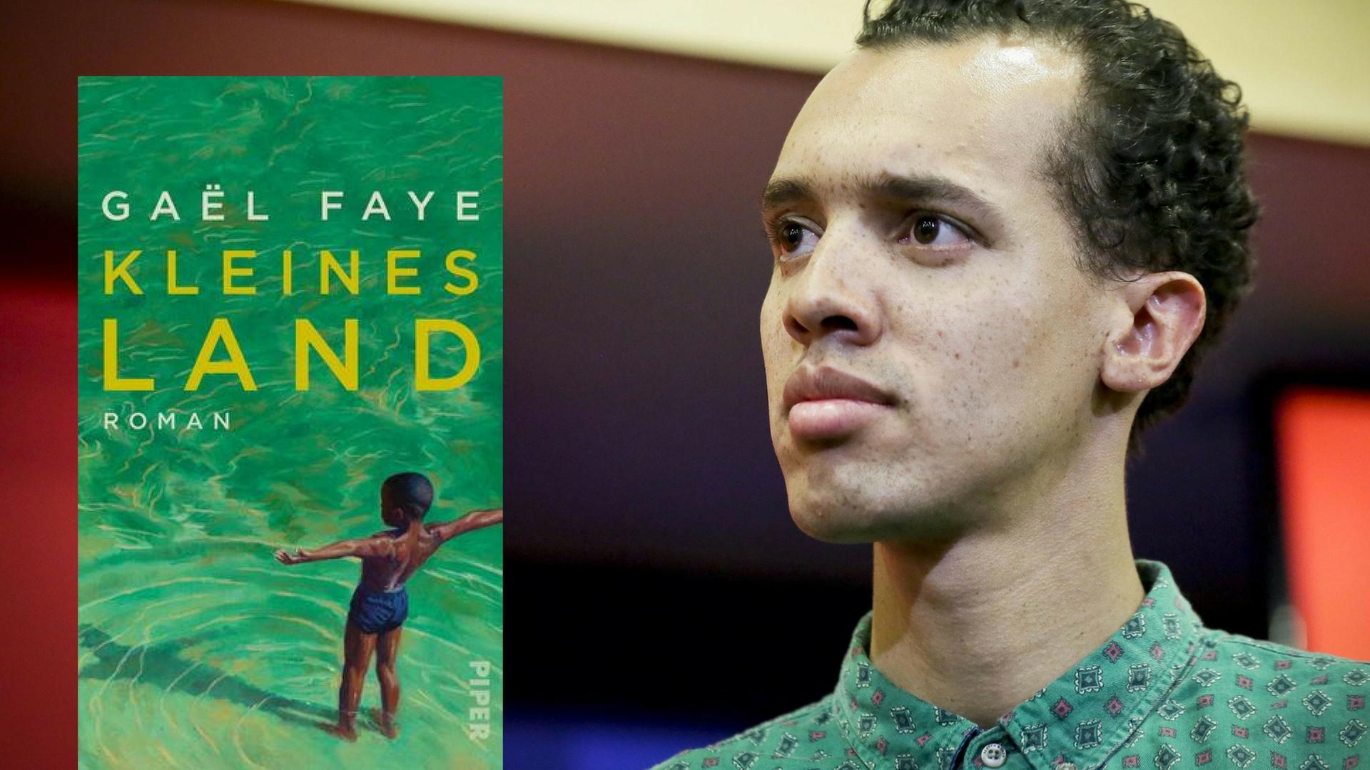 Der Schriftsteller Gael Faye bei der Verleihung des Prix Goncourt, im Vordergrund das Cover seines auf Deutsch bei Piper erschienenen Romans "Kleines Land" (Montage) Der Schriftsteller Gael Faye bei der Verleihung des Prix Goncourt, im Vordergrund das Cover seines auf Deutsch bei Piper erschienenen Romans "Kleines Land" (Montage)