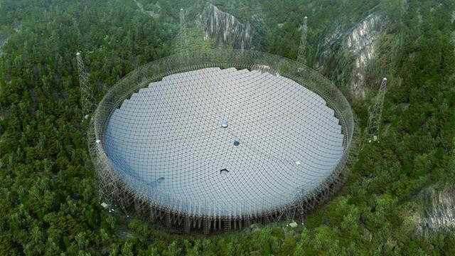 Das 500-Meter-Teleskop in China nach seiner Fertigstellung (Animation)