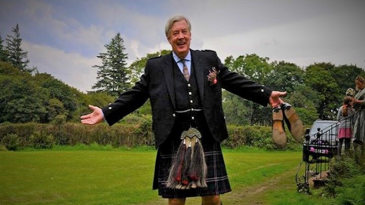 Das Foto zeigt den schottischen Ex-Soldaten und Militärhistoriker Nigel Dunkley im traditionellen Schottenrock. Das Foto zeigt den schottischen Ex-Soldaten und Militärhistoriker Nigel Dunkley im traditionellen Schottenrock.
