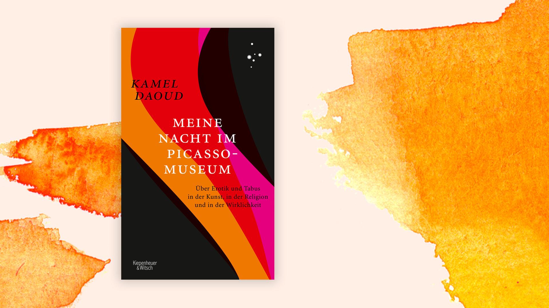 Das Buchcover "Meine Nacht im Picasso-Museum" von Kamel Daoud vor einem grafischen Hintergrund Das Buchcover "Meine Nacht im Picasso-Museum" von Kamel Daoud vor einem grafischen Hintergrund