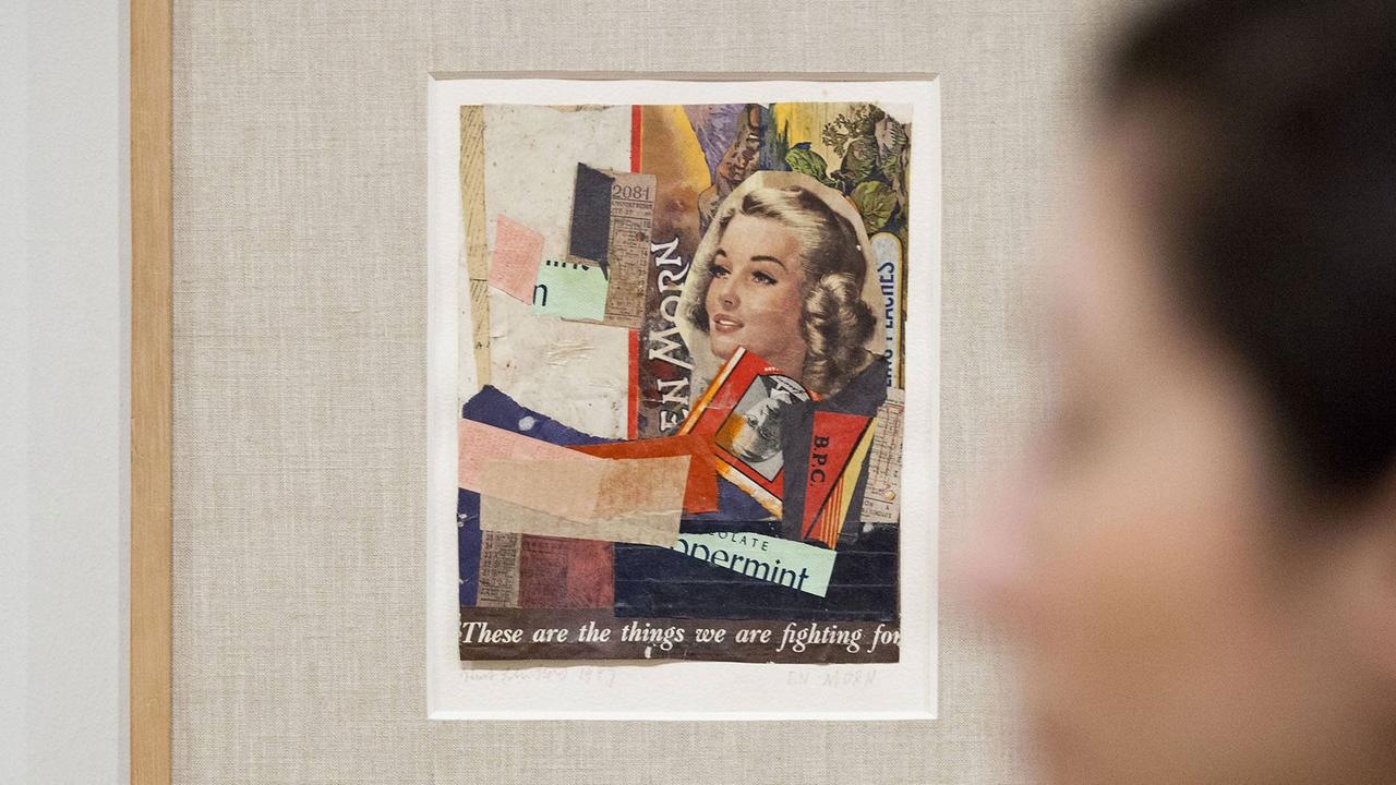 Collage von Kurt Schwitters im Londoner Tate Modern Museum Collage von Kurt Schwitters im Londoner Tate Modern Museum