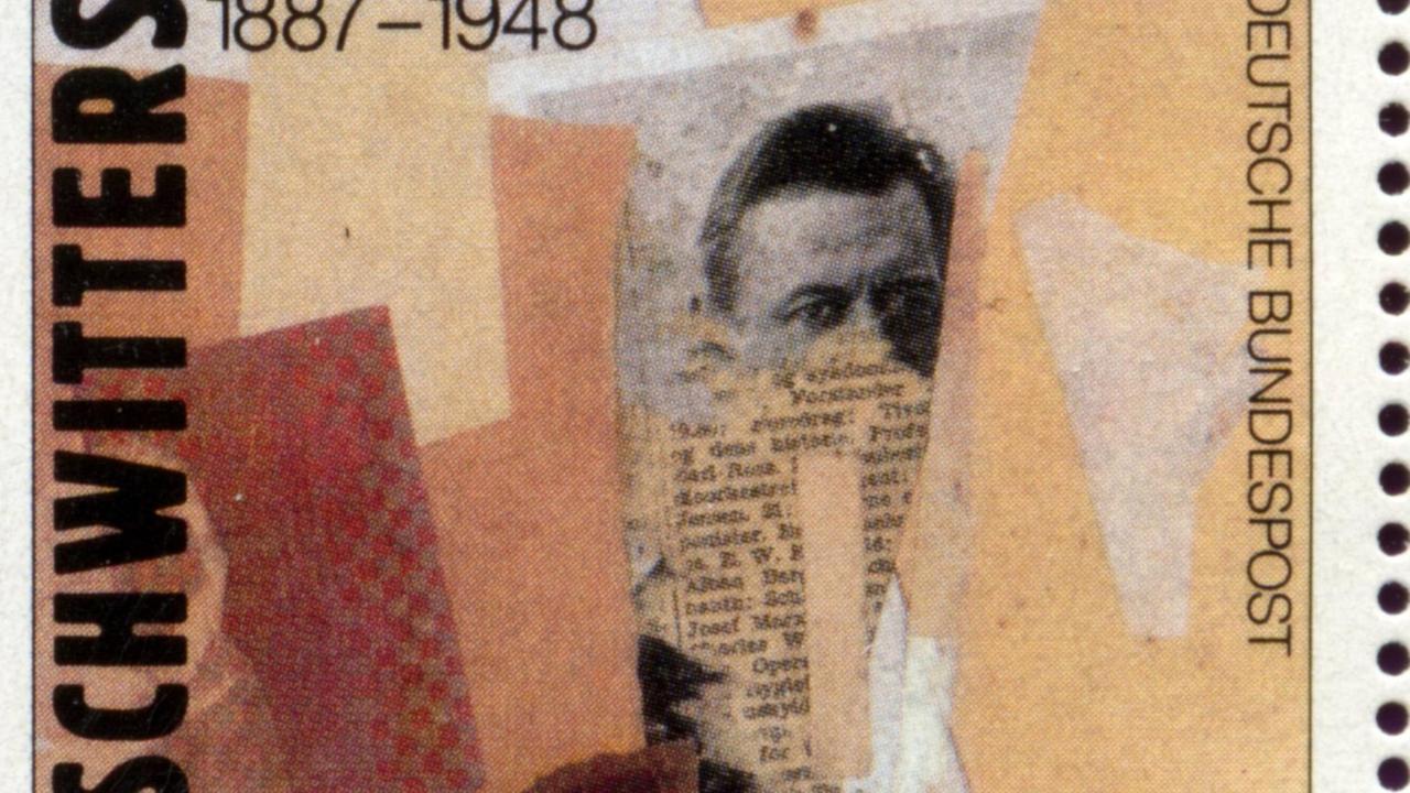 Kurt Schwitters auf einer Briefmarke der Deutschen Bundespost, Kurt Schwitters auf einer Briefmarke der Deutschen Bundespost,