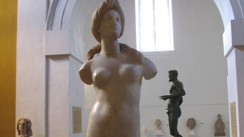 Die Aphrodite von Soloi aus dem ersten Jahrhundert vor Christus im zypriotischen archäologischen Museum in Nikosia auf Zypern