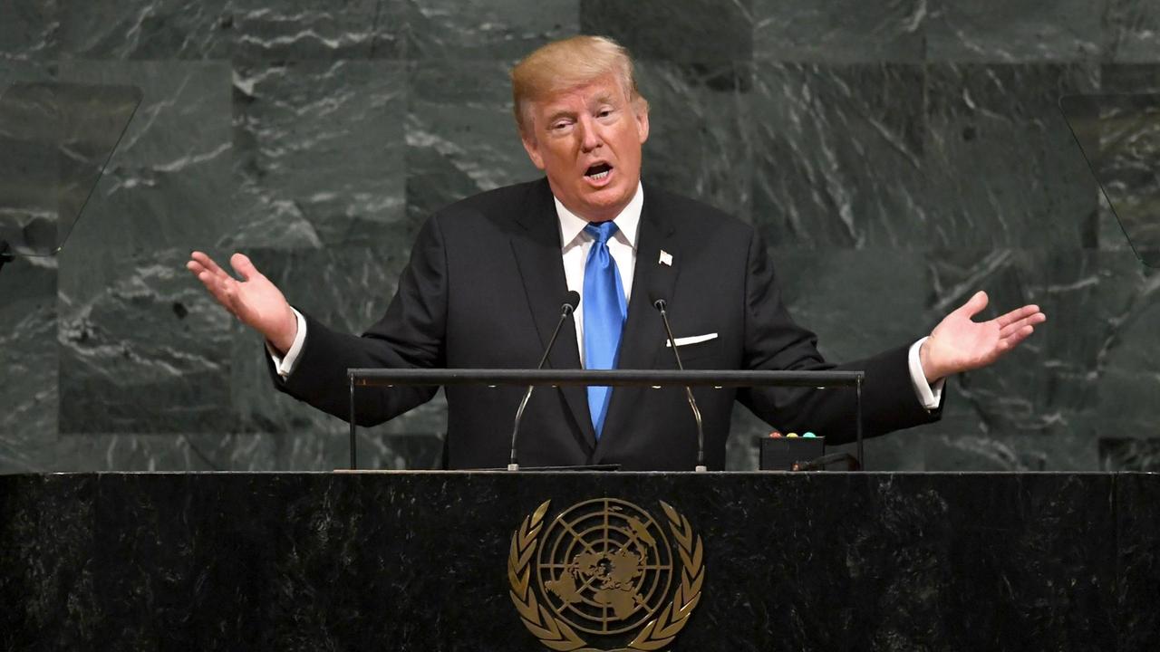 US-Präsident Trump vor der UNO-Vollversammlung in New York.