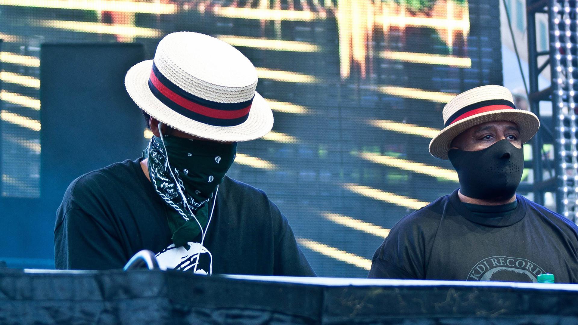Der DJ und Musiker Moodymann beim Movement Electronic Music Festival in Detroit im Mai 2013 Der DJ und Musiker Moodymann beim Movement Electronic Music Festival in Detroit im Mai 2013