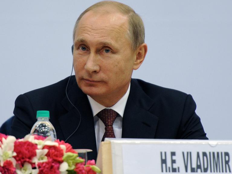 Der russische Präsident Wladimir Putin bei einem Besuch im indischen Neu-Delhi