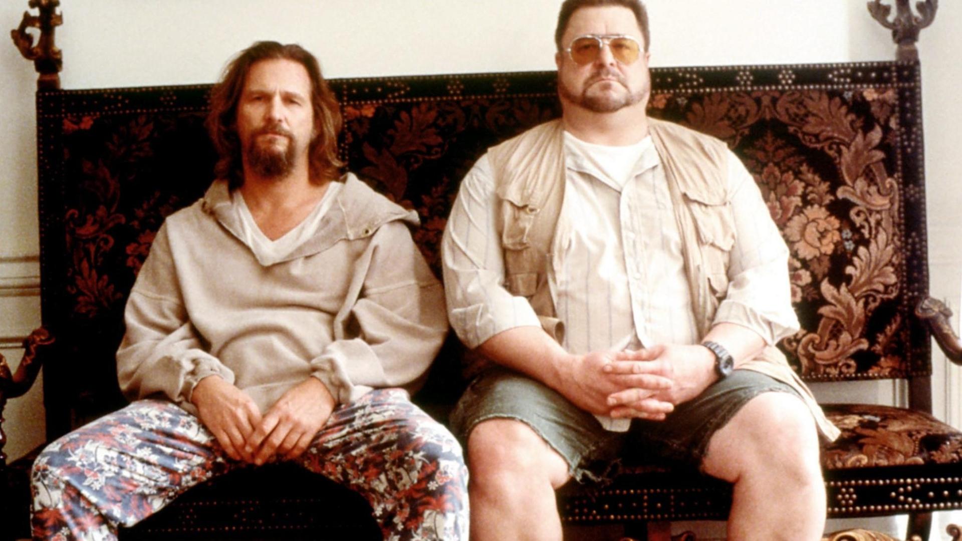 Die Schauspieler Jeff Bridges und John Goodman in "The Big Lebowski" von Ethan und Joel Coen. Die Schauspieler Jeff Bridges und John Goodman in "The Big Lebowski" von Ethan und Joel Coen.