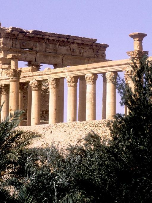 Die rückwärtige Ansicht des Baal-Tempels in Palmyra in Syrien